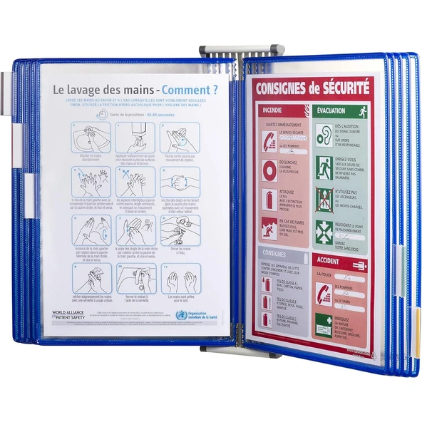 Leitz Tarifold Temel Duvar Ünitesi 10 lu Mavi (414101) ürün görseli