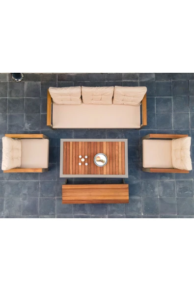 MİLLE GARDEN BAHÇE MOBİLYALARI LENA 3+1+1 Bahçe Takımı - 2