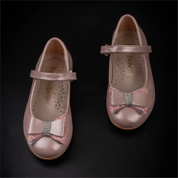 Trend Adımlar Pembe Bebe Kız Çocuk Bilek Cırtlı Babet - Resim 4