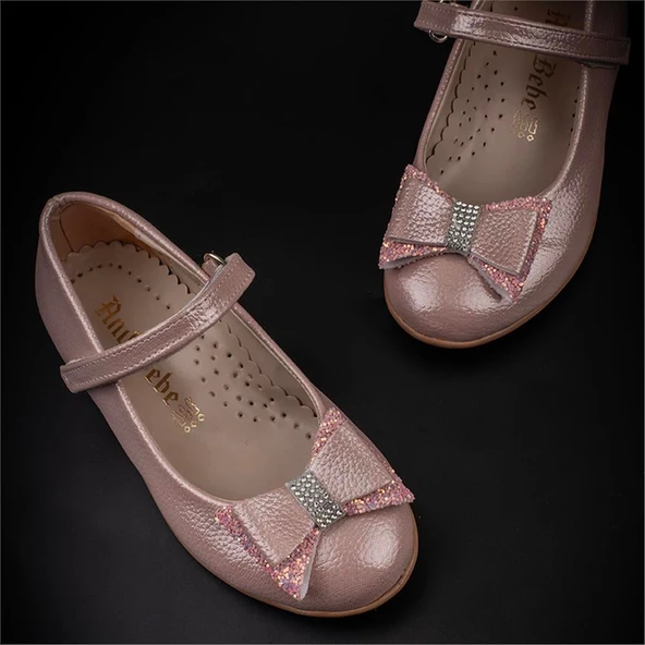 Trend Adımlar Pembe Bebe Kız Çocuk Bilek Cırtlı Babet - Resim 5