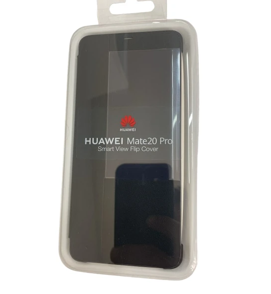 Huawei Mate 20 Pro Akıllı Kapaklı Kılıf Servis SİYAH - Resim 3