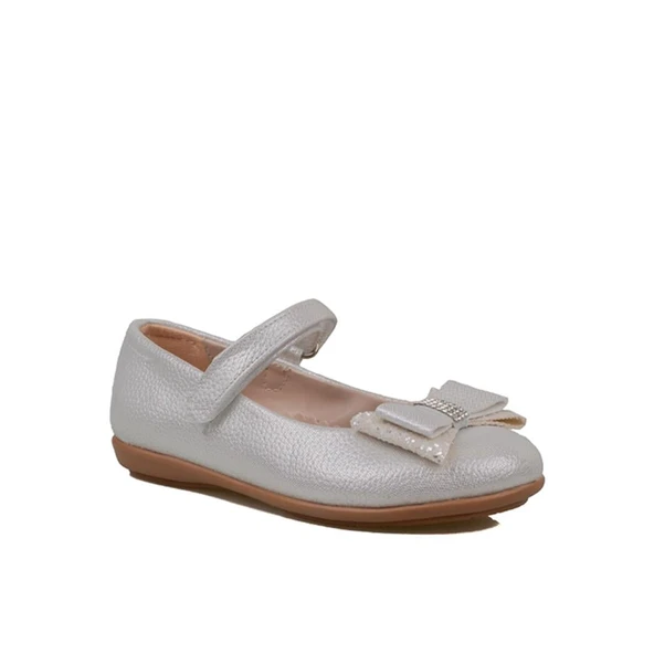 Trend Adımlar Gri Bebe Kız Çocuk Bilek Cırtlı Babet ürün görseli