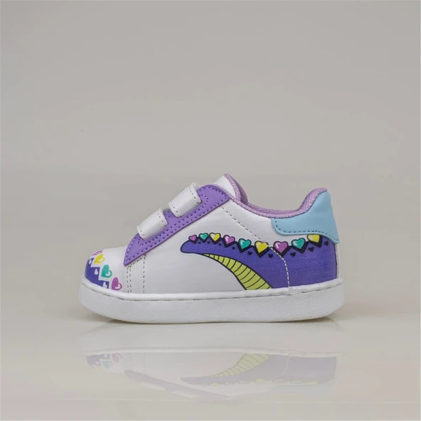 Trend Adımlar Lila Cute Monster Işıklı İlk Adım Bebe Sneaker - 3