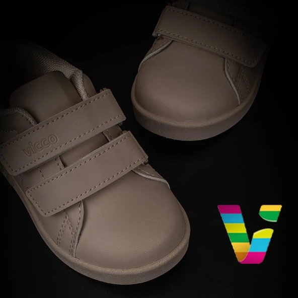 Vicco Bej Oyo Işıklı Unisex İlk Adım Bebe Sneaker - Resim 4