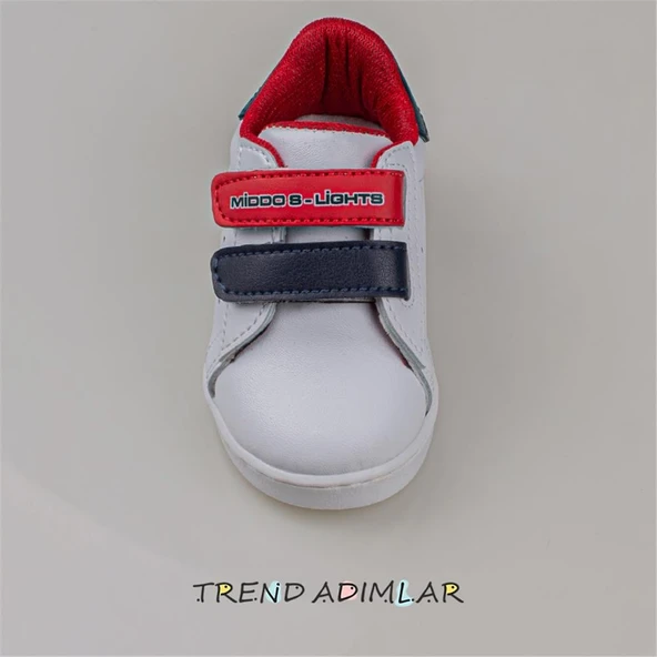 Trend Adımlar Kırmızı Işıklı İlk Adım Bebe Sneaker - 4