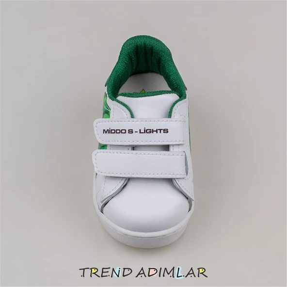 Trend Adımlar Beyaz Işıklı İlk Adım Bebe Sneaker - Resim 5
