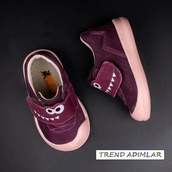 Trend Adımlar Mor Cace Two İlk Adım Bebe Hakiki Nubuk Deri Bot - 5