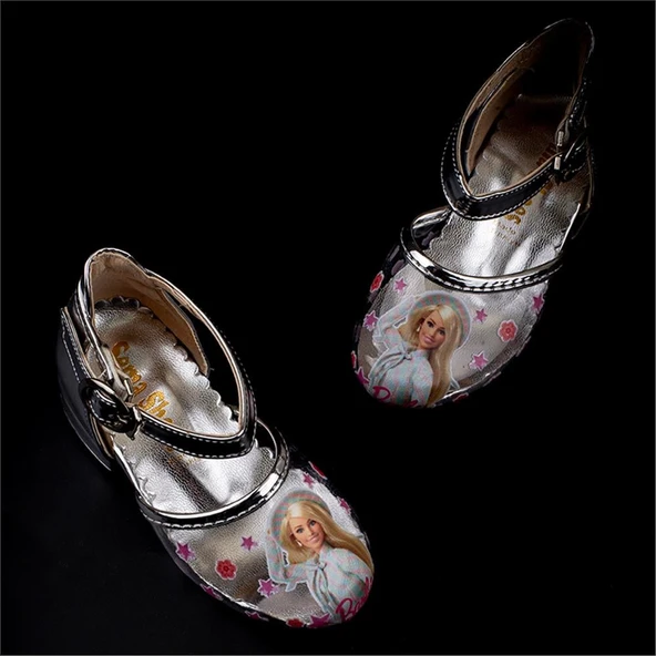 Trend Adımlar Fuşya Parlak Gümüş Şeffaf Bebe Klasik Ayakkabı - Resim 5