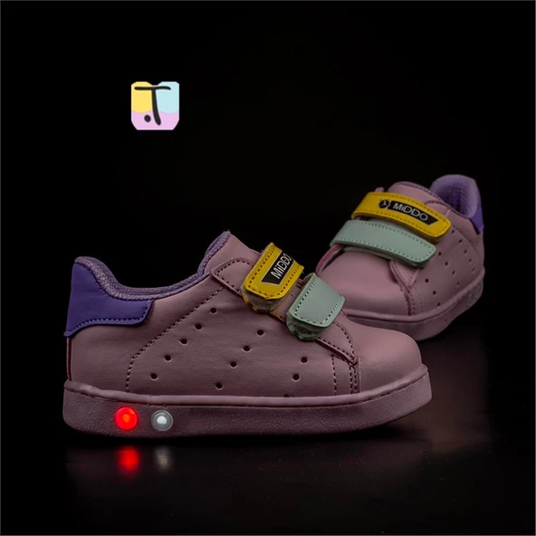 Trend Adımlar Pembe Yoyo İlk Adım Bebe Işıklı Sneaker - Resim 5
