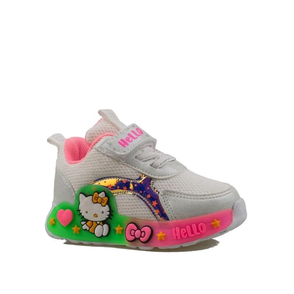 Trend Adımlar Fuşya Kız Çocuk Işıklı Bebe Sneaker - Resim 2