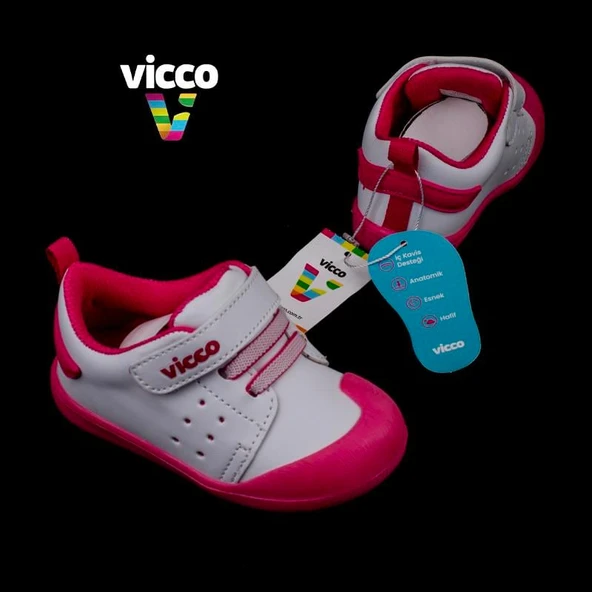 Vicco Fuşya Oli Basic Unisex İlk Adım Günlük Ayakkabı - Resim 6