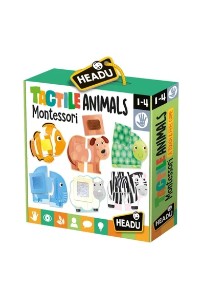 Headu Tactıle Anımals Montessori Puzzle