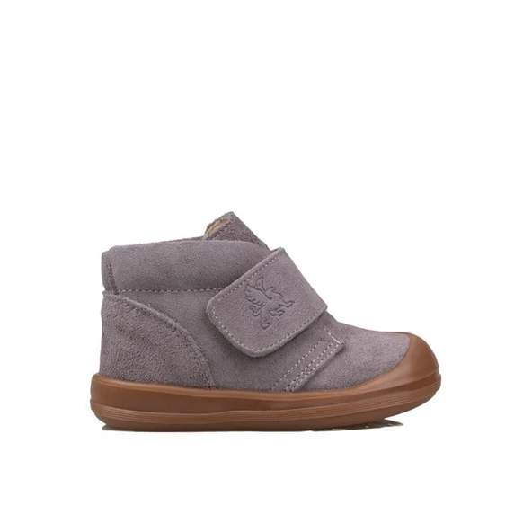 M2S Gri Cace Hakiki Deri Bebe Ortopedik Bot - Resim 2