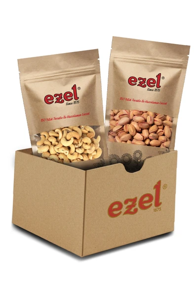 Ezel Kuruyemişleri Siirt Antep Fıstığı -Tuzlu Kaju Seti 250 g Taze Kavrulmuş - Resim 3