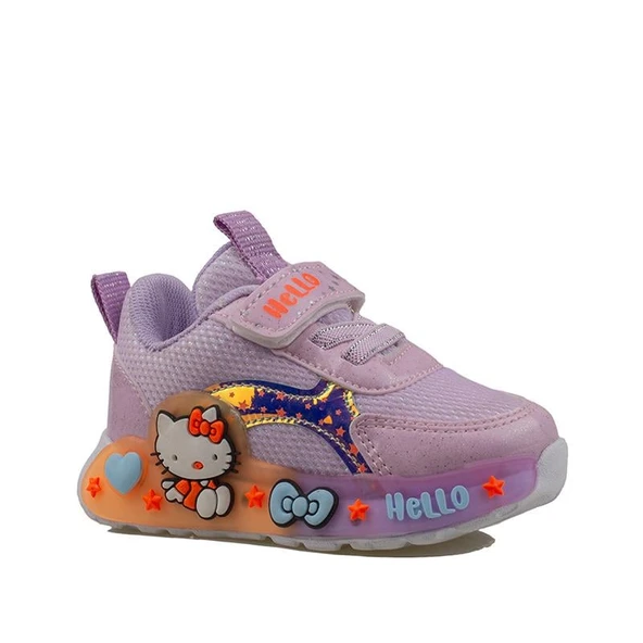 Trend Adımlar Lila Kız Çocuk Işıklı Bebe Sneaker - Resim 2