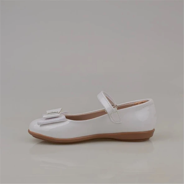 Trend Adımlar Beyaz Bebe Kız Çocuk Bilek Cırtlı Babet - Resim 3