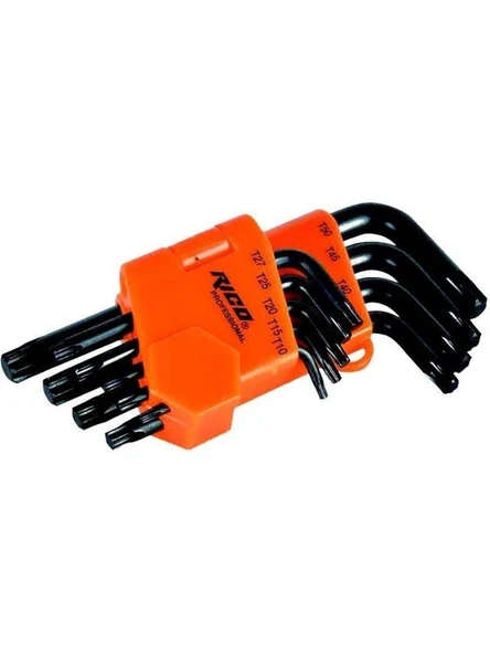 Rico 9 Parça Torx Uçlu Allen Anahtar Takımı Kısa Alyan Seti 013-RC3199 ürün görseli