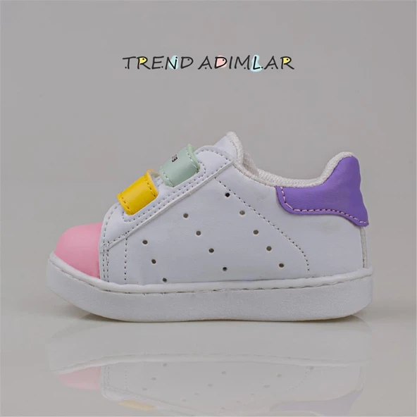 Trend Adımlar Pembe Işıklı İlk Adım Bebe Sneaker - 3