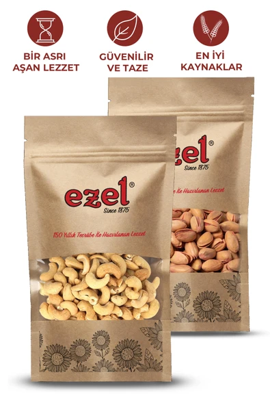 Ezel Kuruyemişleri Siirt Antep Fıstığı -Tuzlu Kaju Seti 250 g Taze Kavrulmuş ürün görseli