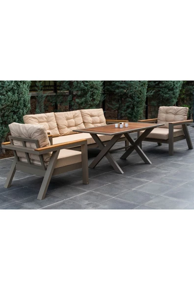 MİLLE GARDEN BAHÇE MOBİLYALARI LENA 3+1+1 Bahçe Takımı - 4