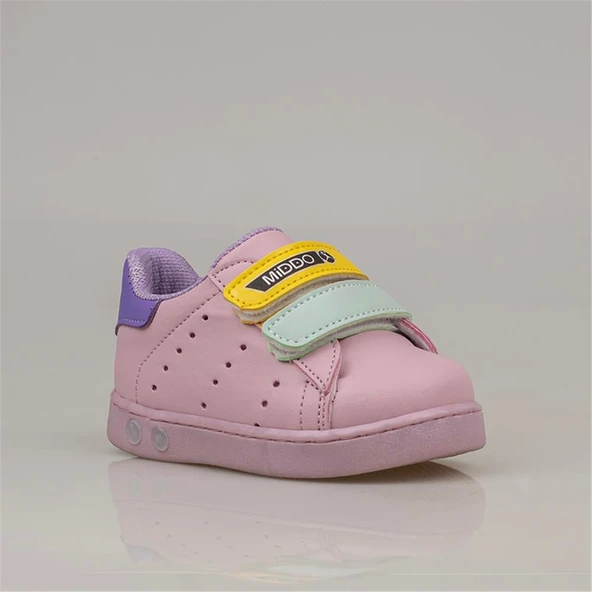 Trend Adımlar Pembe Yoyo İlk Adım Bebe Işıklı Sneaker - Resim 2