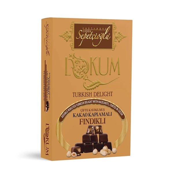 Kakao Kaplamalı Fındıklı Çifte Kavrulmuş Lokum 200G