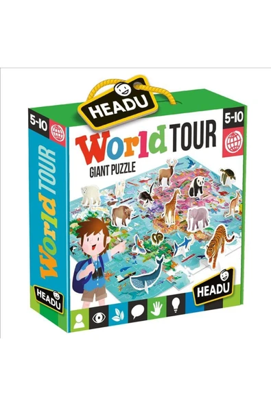 Headu World Tour Puzzle 5-10 Yaş