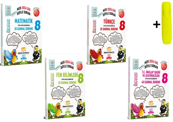 Sinan Kuzucu 8. Sınıf İlk Doz Matematik Fen Türkçe İnkılap Denemeleri 2026 Lgs ürün görseli