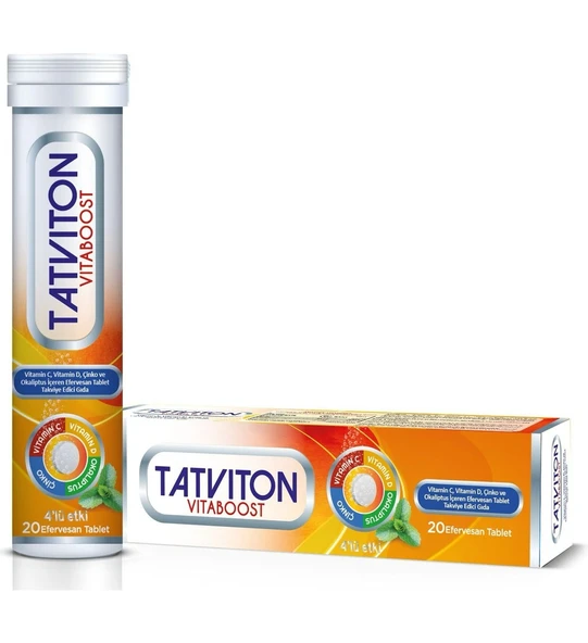 VİTABOOST EFERVESAN 20 TABLET C, D, ÇİNKO VE OKALİPTUS