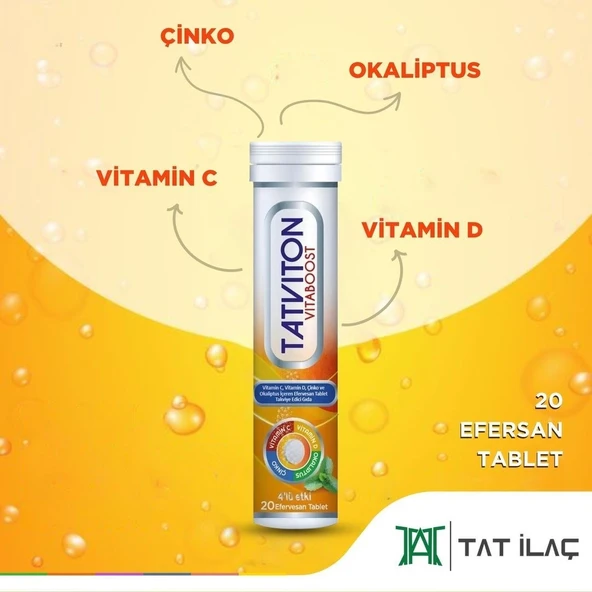 VİTABOOST EFERVESAN 20 TABLET C, D, ÇİNKO VE OKALİPTUS - 2