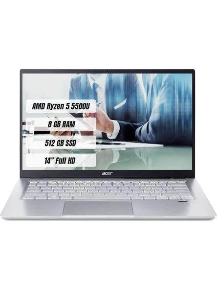 Acer Swift 3 SF314-43 NX.AB1EY.002 Ryzen 5 5500U 8 GB 512 GB SSD Radeon Graphics 14" Full HD Notebook
