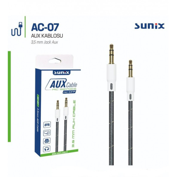 Sunix AC07 Aux To Aux 3.5Mm Kablo