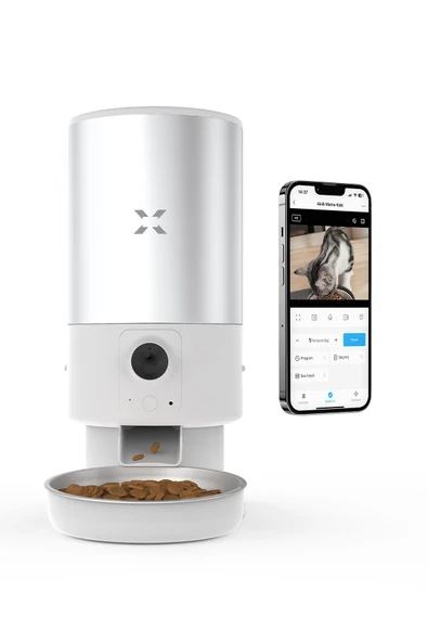 Xenon Smart Akıllı Otomatik Kedi Tuvaleti Kameralı, Çelik Mama Kabı ve Bataryalı Su Pınarı 4'lü Pet Ürünleri Set - 3