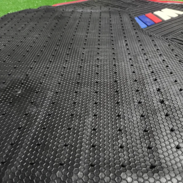 Üniversal BMW-M Latex Kauçuk-5 parça-Paspas-Kaydırmaz Taban-1.Sınıf İthal Ürün - 4