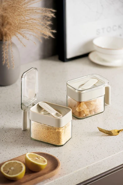 Pinmoo Kaşıklı Baharatlık Seti 3 lü 300 Ml.