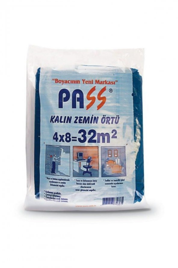 PASS KORUYUCU KALIN ZEMİN ÖRTÜSÜ 4x8 = 32 METREKARE
