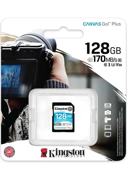 Kingston Canvas Go Plus SDG3/128GB Class 10 UHS-I U3 V30 128 GB Hafıza Kartı - 2