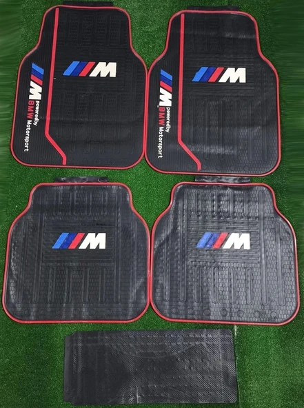 Üniversal BMW-M Latex Kauçuk-5 parça-Paspas-Kaydırmaz Taban-1.Sınıf İthal Ürün