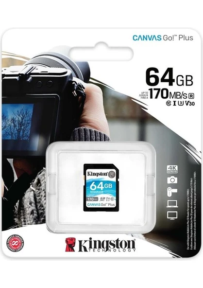 Kingston Canvas Go Plus SDG3/64GB Class 10 UHS-I U3 V30 64 GB Hafıza Kartı - 2