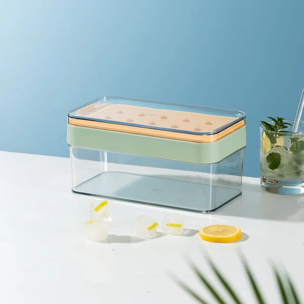 Pinmoo Ice Hazneli Silikon Buzluk- Yeşil/Sarı - 3