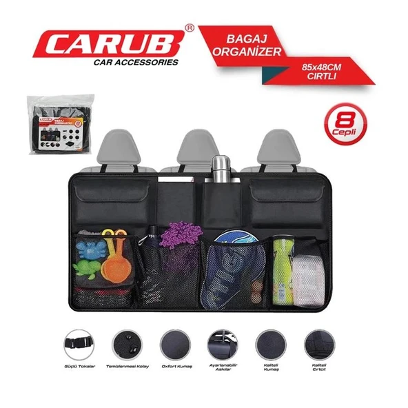Oto Bagaj Organizer 8 Cepli 85x48cm Cırtlı - 2