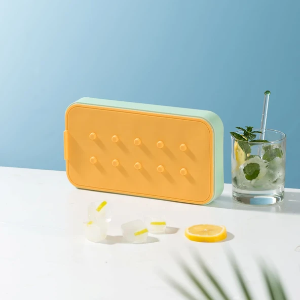 Pinmoo Ice Hazneli Silikon Buzluk- Yeşil/Sarı - 2