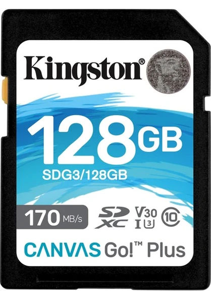 Kingston Canvas Go Plus SDG3/128GB Class 10 UHS-I U3 V30 128 GB Hafıza Kartı - 1