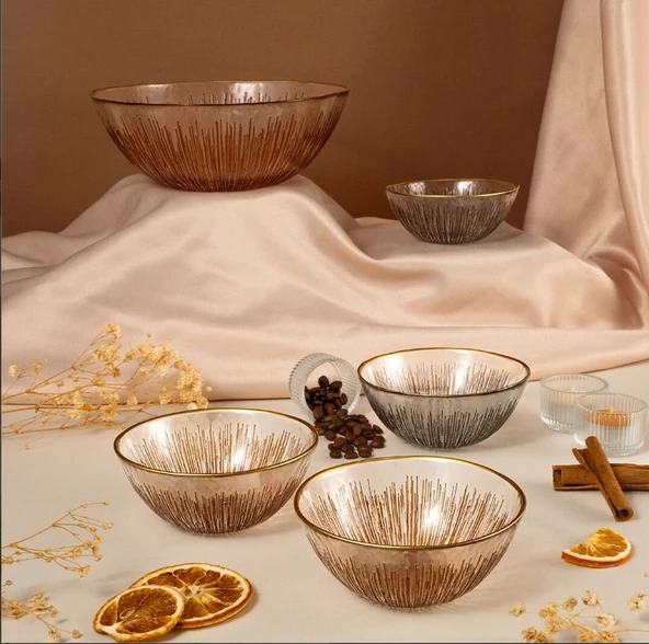 Fecra Mystic 5 Parça Kase ve Çerez Seti - 3