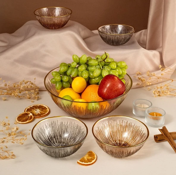 Fecra Mystic 5 Parça Kase ve Çerez Seti - 5