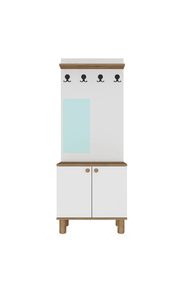 Kalender Dekor Ferda-1 Bohem Ayaklı Aynalı Portmanto Vestiyer Ayakkabılık - Resim 6