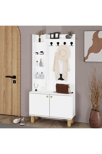 Kalender Dekor Evin-1 Bohem Ayaklı Ayakkabılık Portmanto Vestiyer ürün görseli