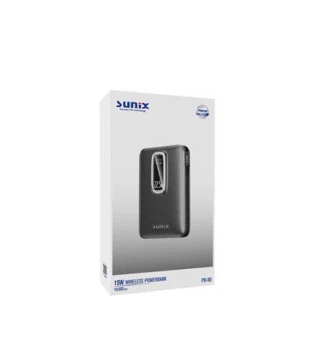 Sunix 10.000 Mah 15W Standlı Wıreless Powerbank Siyah PB-90 - 2