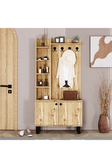 Kalender Dekor Evin-1 Bohem Ayaklı Ayakkabılık Portmanto Vestiyer - Resim 2