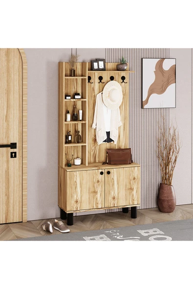 Kalender Dekor Evin-1 Bohem Ayaklı Ayakkabılık Portmanto Vestiyer - Resim 3